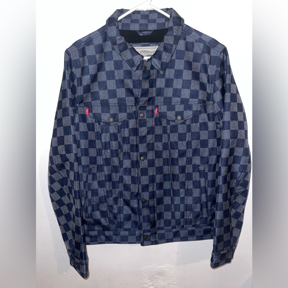 Levi’s Strauss ‘signature vintage’ Grid Technical Trucker Jacket size Medium